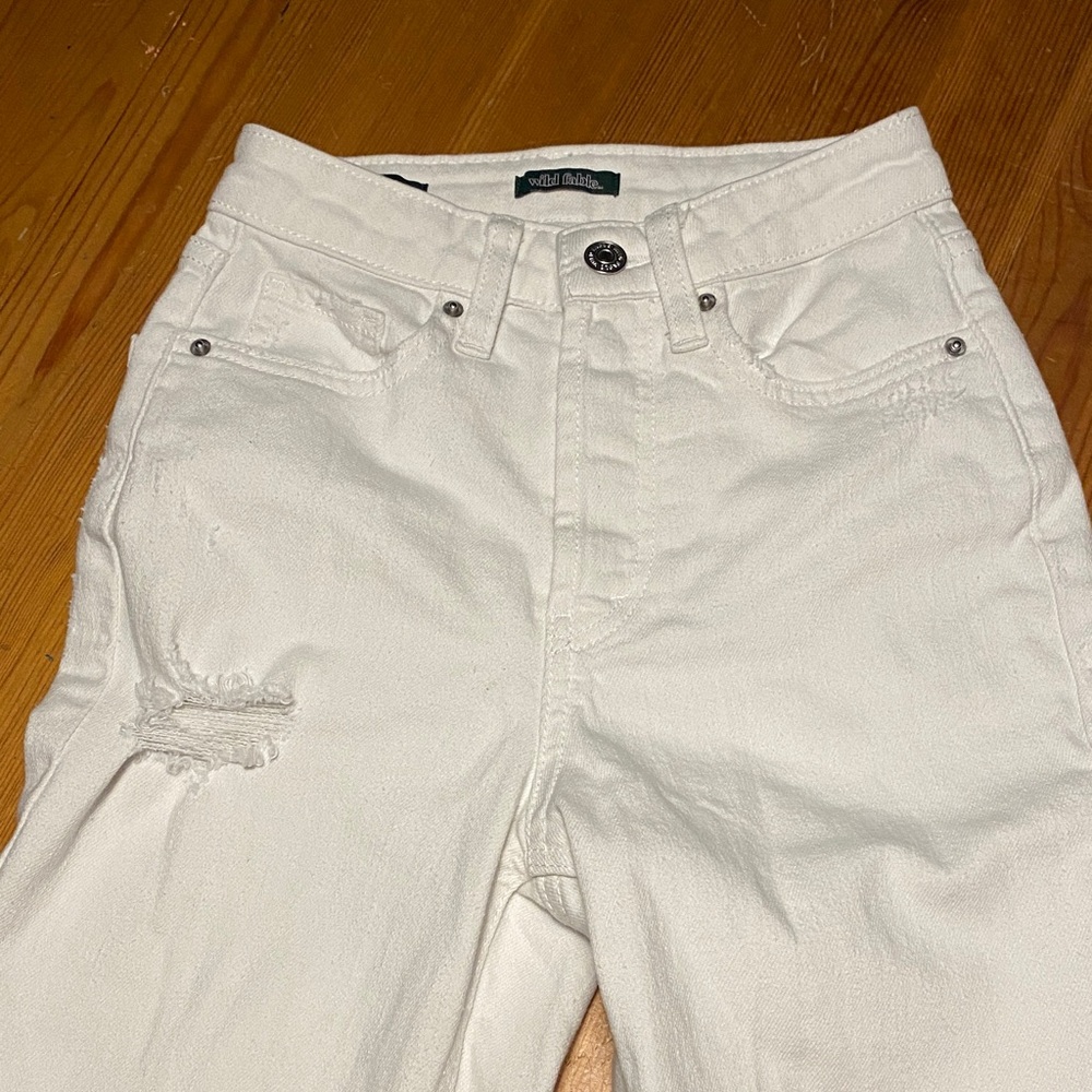 Wild Fable Cream Distressed Jeans
